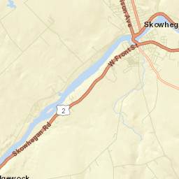 Skowhegan Street Map