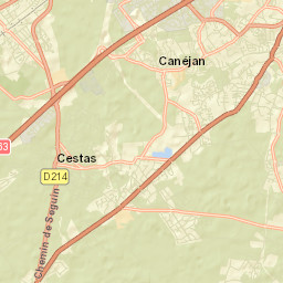 Cestas Street Map