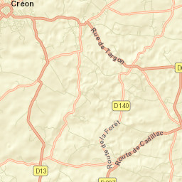 Créon Street Map