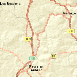Aumont-Aubrac Street Map
