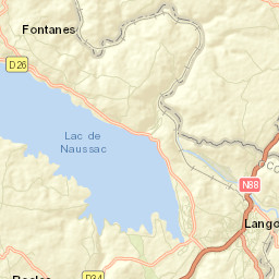 Langogne Street Map