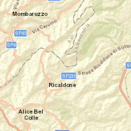 Alice Bel Colle Street Map