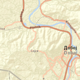 Doboj Street Map
