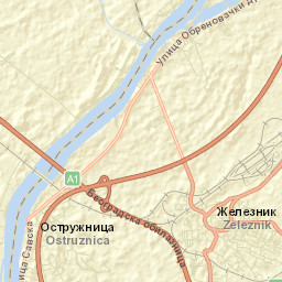 Ostružnica Street Map