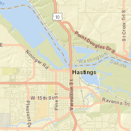 Vermillion Street, Mississippi National River and Recreation  Street Map