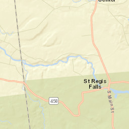 Saint Regis Falls New York Street Map