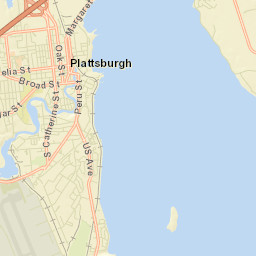 Plattsburgh New York Street Map