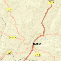 Eymet Street Map