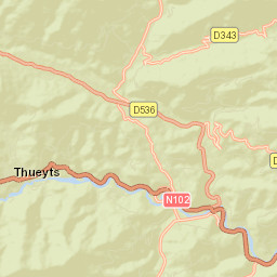 Thueyts Street Map