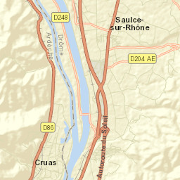 Cruas Street Map