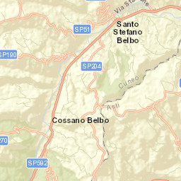 Cossano Belbo Street Map