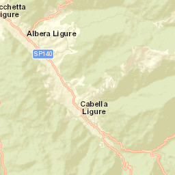 Cabella Ligure Street Map