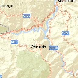 Cerignale Street Map