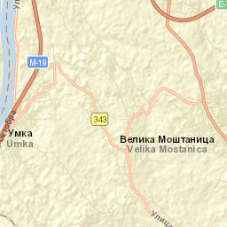 Velika Moštanica Street Map