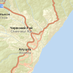 Alushta Street Map