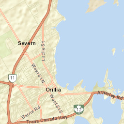 Orillia Street Map