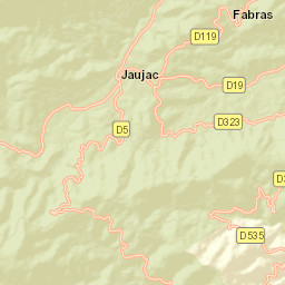Jaujac Street Map