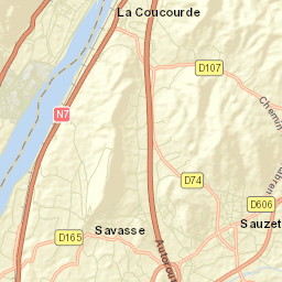 Sauzet Street Map