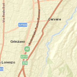 Cervere Street Map