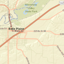 Belle Plaine Street Map