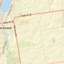 Owen Sound Street Map