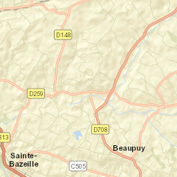 Sainte-Bazeille Street Map
