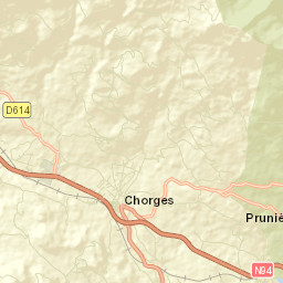 Chorges Street Map