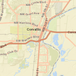 Corvallis Street Map