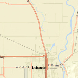 Lebanon Street Map