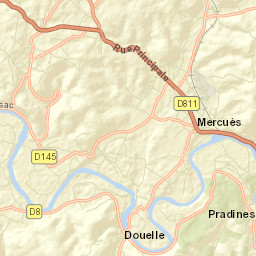 Pradines Street Map