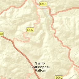 Saint-Christophe-Vallon Street Map