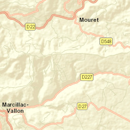 Marcillac-Vallon Street Map