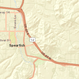 Spearfish Street Map