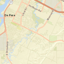 De Pere Street Map