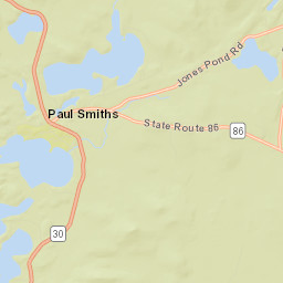 Paul Smiths New York Street Map