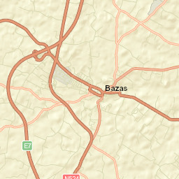 Bazas Street Map