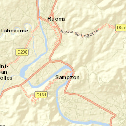 Ruoms Street Map