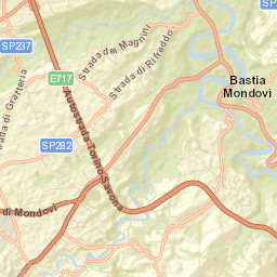 Bastia Mondovì Street Map
