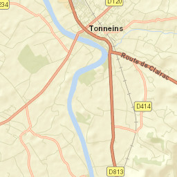 Tonneins Street Map