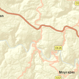 Moyrazès Street Map