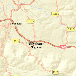 Laissac Street Map