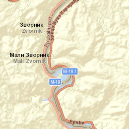 Zvornik Street Map