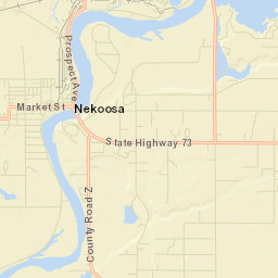 Nekoosa Street Map