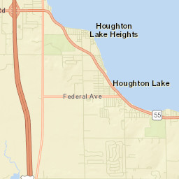 Houghton Lake Street Map
