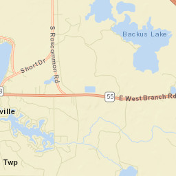 Roscommon County Street Map