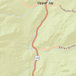 Upper Jay New York Street Map