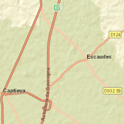 Captieux Street Map