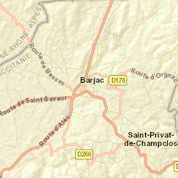 Barjac Street Map