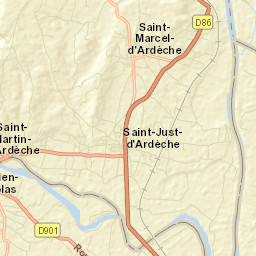 Saint-Just-d'Ardèche Street Map
