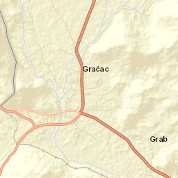 Gračac Street Map